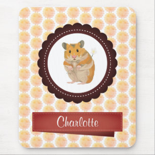 Mousepad Hamster das Meninas Vermelhas e Rosa