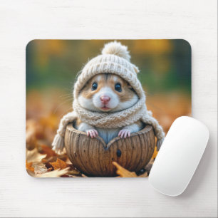 Mousepad Hamster de outono em um Shell de Noz