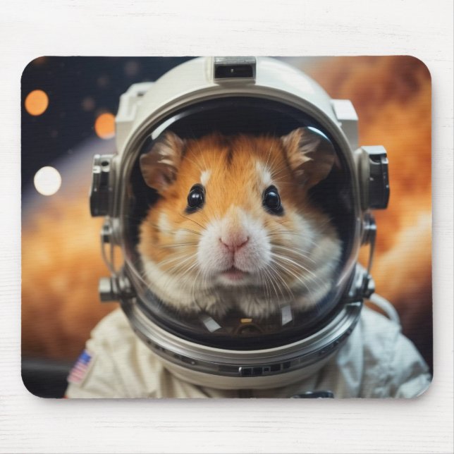 Mousepad Hamster do Astronauta Espacial Exterior (Frente)