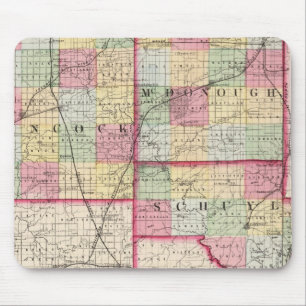 Mousepad Hancock, McDonough, condados Schuyler