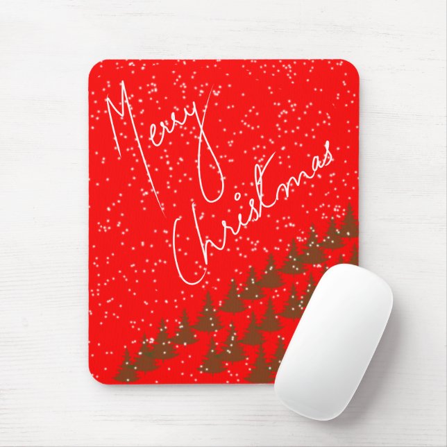Mousepad Hand-Drawn Merry Christmas (Com mouse)