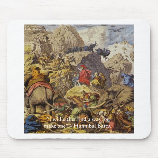 Mousepad Hannibal Barca & Army & Quote Gifts & Cards (Frente)