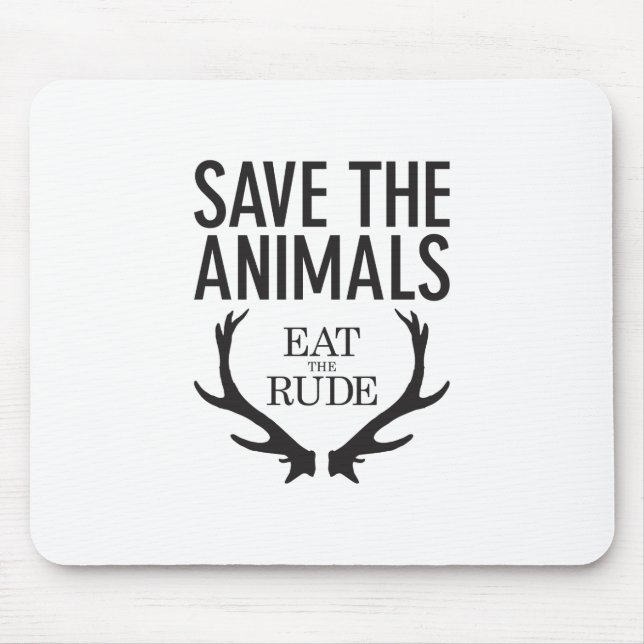 Mousepad Hannibal Lecter - coma o rude (salvar os animais) (Frente)
