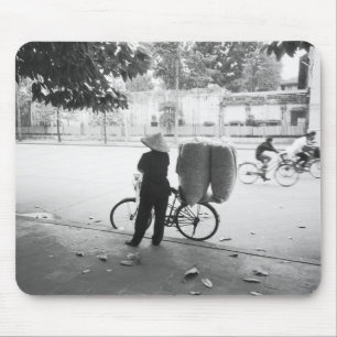 Mousepad Hanoi Vietnã, Mulher de Entrega de Bicicleta (NR)