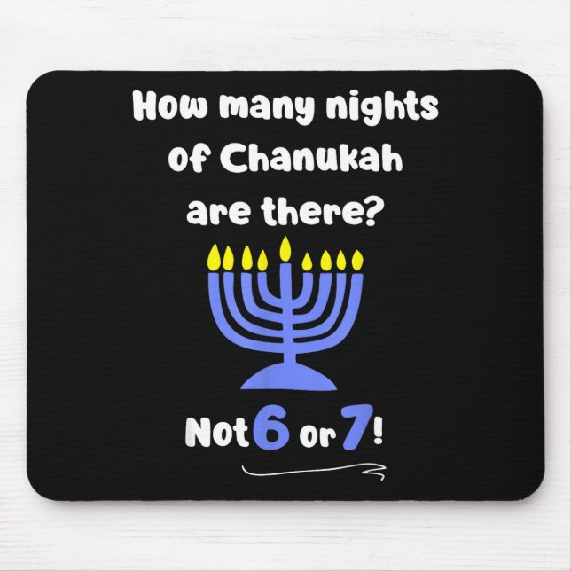 Mousepad Hanukkah Engraçado 67 Meme Professor Quantas Noite (Frente)