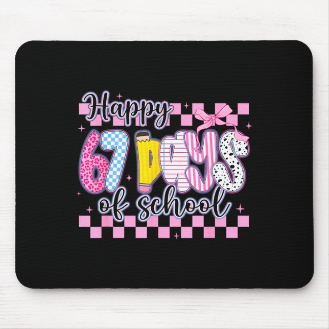 Mousepad Happy 67 Days Of School Six Seven Meme Boy Girl Te (Frente)