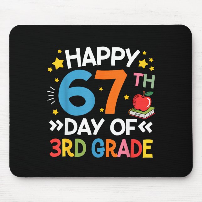 Mousepad Happy 67th Day Of 3rd Grade Teachers 67 Days Of Sc (Frente)