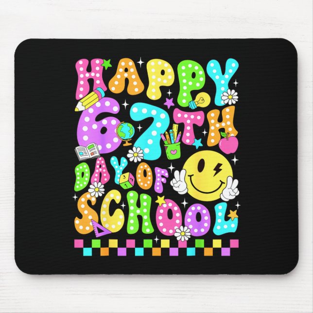 Mousepad Happy 67th Day Of School 67 Days Smarter Teacher G (Frente)