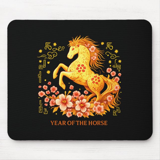 Mousepad Happy Chinese Lunar New Year 2026 Year Of The Hors (Frente)