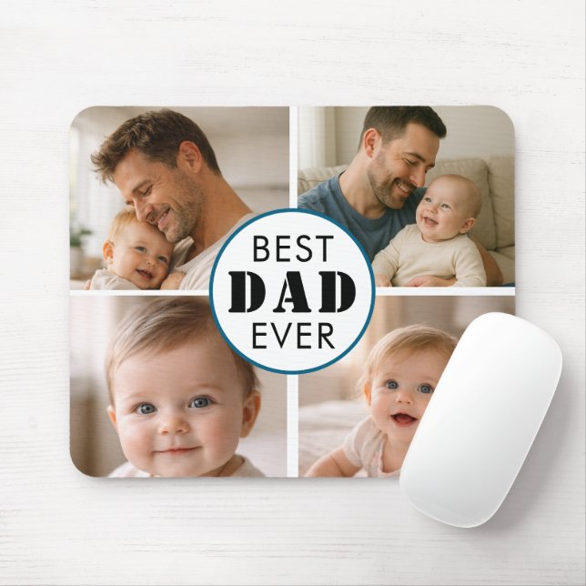 Mousepad Happy Father’s Day Photo | Custom Dad Ever (Com mouse)