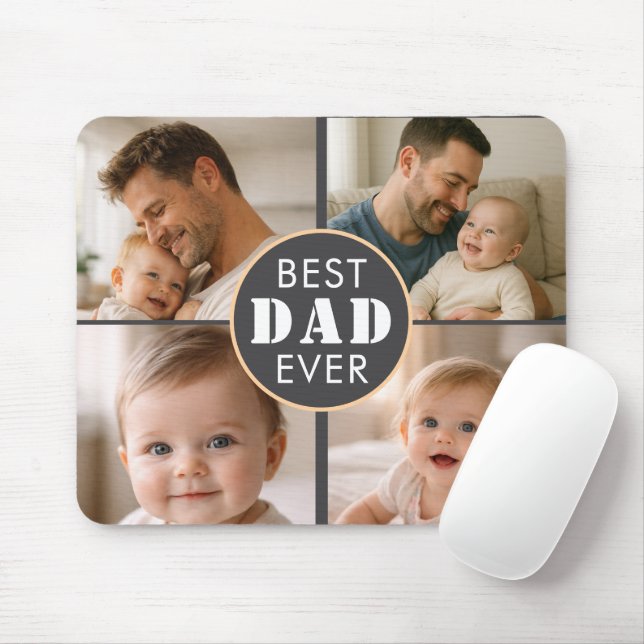 Mousepad Happy Father’s Day Photo | Custom Dad Ever (Com mouse)