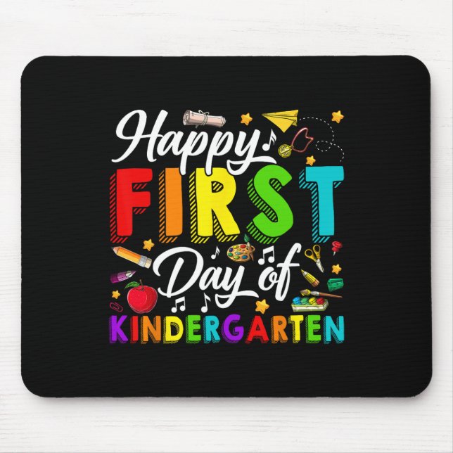 Mousepad Happy First Day Of Kindergarten Back To School Boy (Frente)