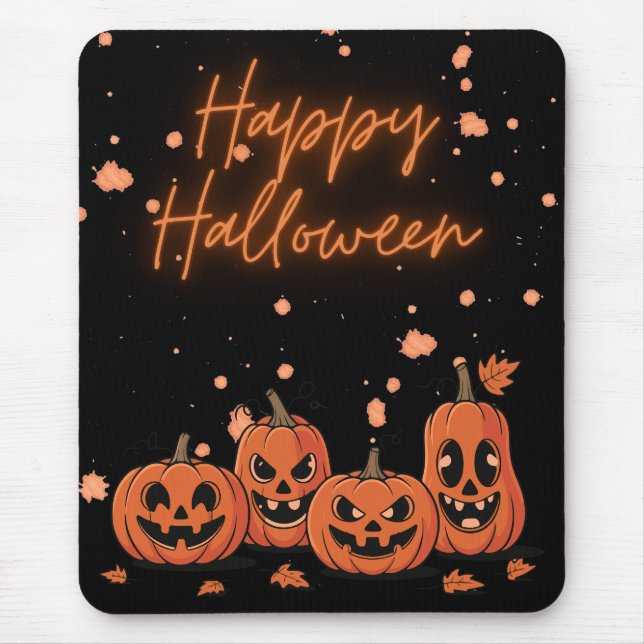 Mousepad Happy Halloween Postcard (Frente)