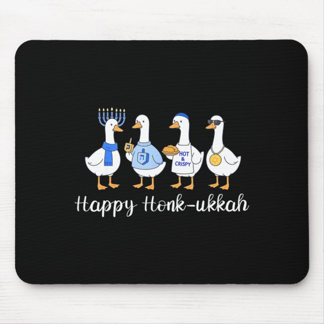 Mousepad Happy Honkukkah Hanukkah Funny Chanukah Jewish Fes (Frente)