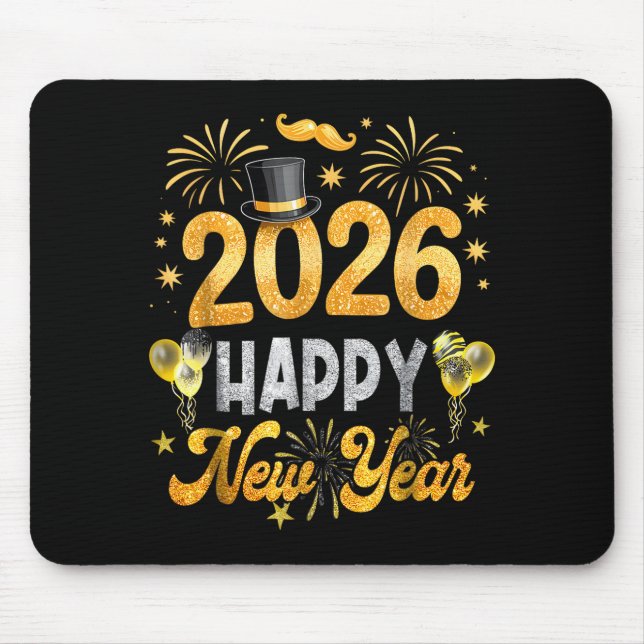 Mousepad Happy New Year 2026 Family Matching Happy New Year (Frente)