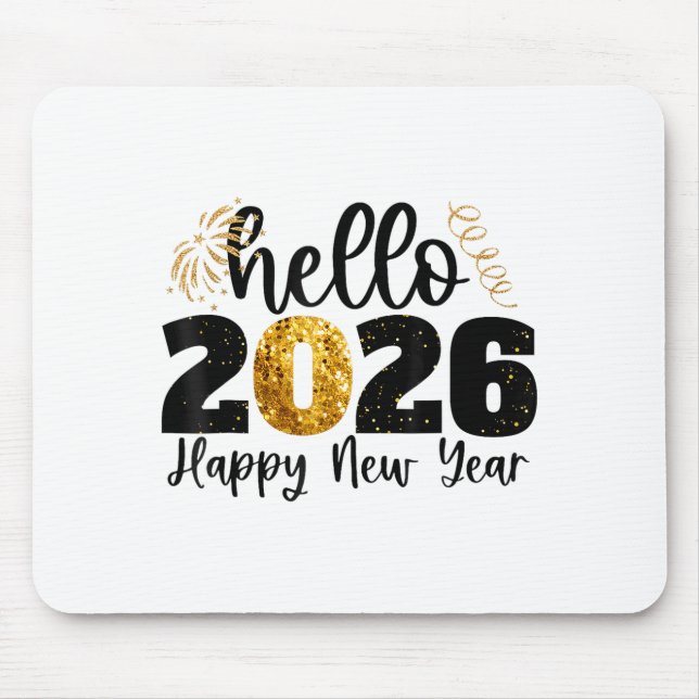 Mousepad Happy New Year 2026 New Year Party Friends Family  (Frente)