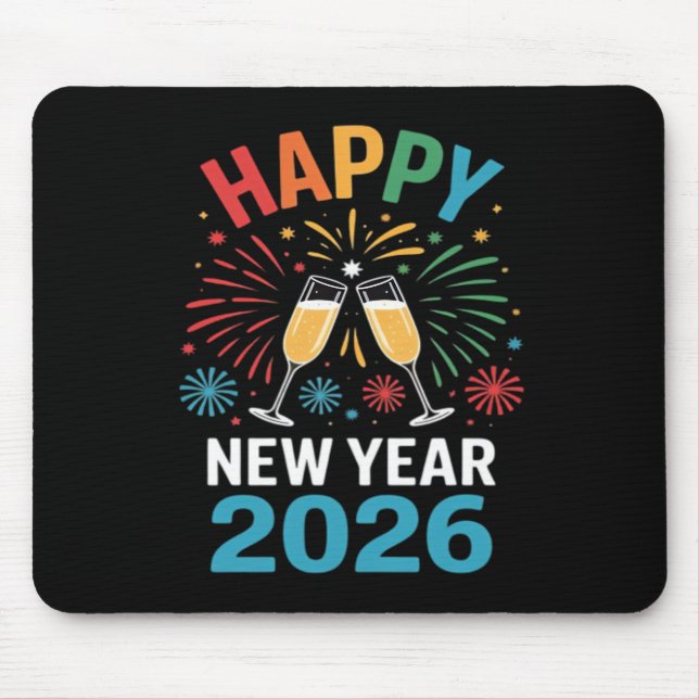 Mousepad Happy New Year 2026 Party Funny New Years Eve 2026 (Frente)