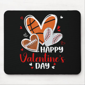 Mousepad Happy Valentine Baseball Football Basketball Heart