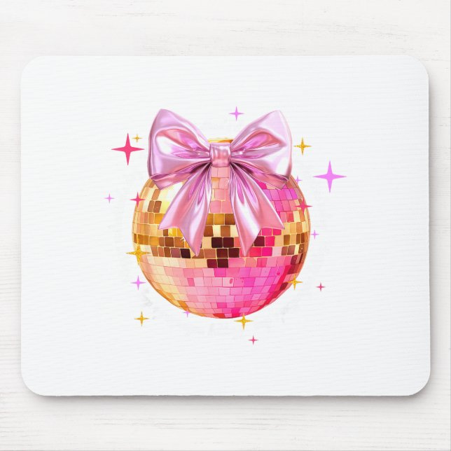 Mousepad Happy Valentine's Day Funny Coquette Disco Ball Gi (Frente)
