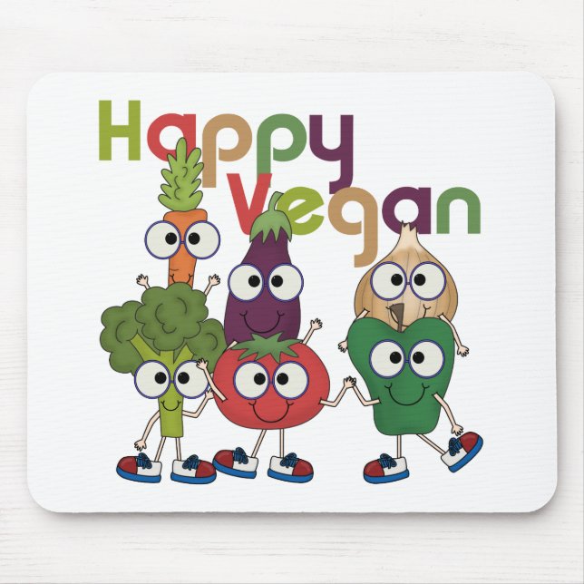 Mousepad Happy Vegan (Frente)