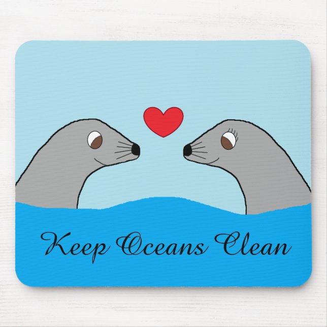 Mousepad Harbor Seals in Love (Frente)