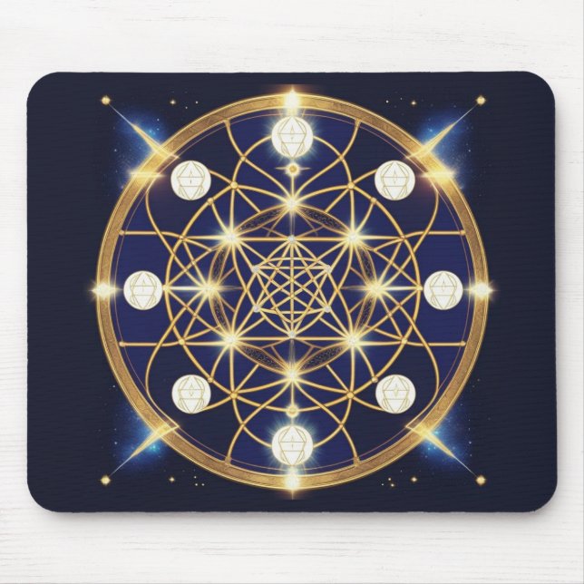 Mousepad Harmonia Celestial – A Luz Dentro da Grade (Frente)