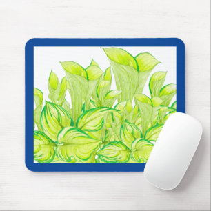 Mousepad 'Harmonia em Verde' em um Pad do Mouse