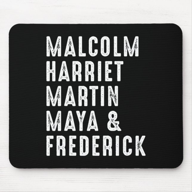 Mousepad Harriet Martin Maya Frederick Líderes Negros (Frente)