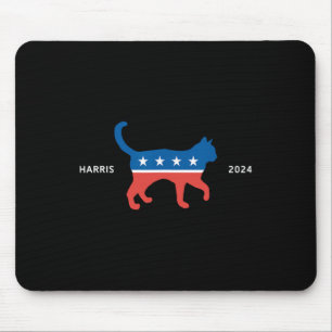 Mousepad Harris 2024 Democrat Cat - Votação Para Kamala Whe