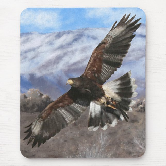 Mousepad Harris Hawk- pastel (Frente)