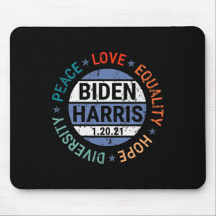 Mousepad Harris Peace Love Igualdade Esperam Diversidade em