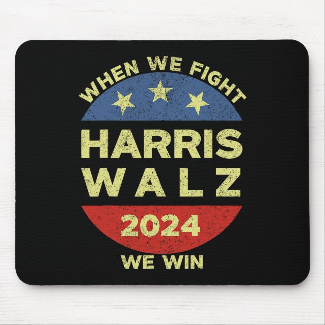 Mousepad Harris Tim WAlzheimer 2024 quando lutamos ganhamos (Frente)