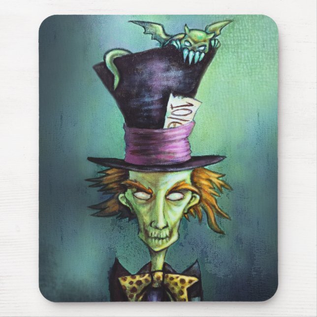 Mousepad Hatter louco escuro de Alice no país das (Frente)