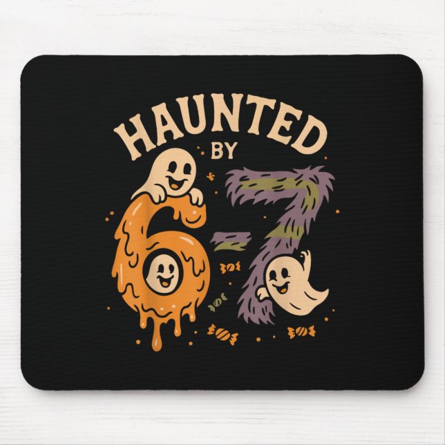 Mousepad Haunted By 67 Six Seven Meme Gen Alpha Funny Hallo (Frente)