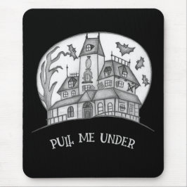 Mousepad Haunted House and Bats Halloween 