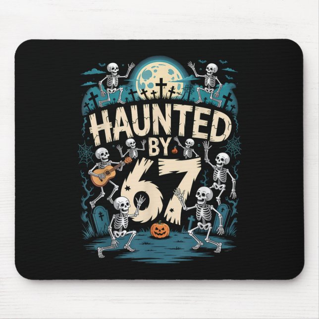 Mousepad Haunted Six Seven 6 7 Meme 67 Skeleton Hand Hallow (Frente)
