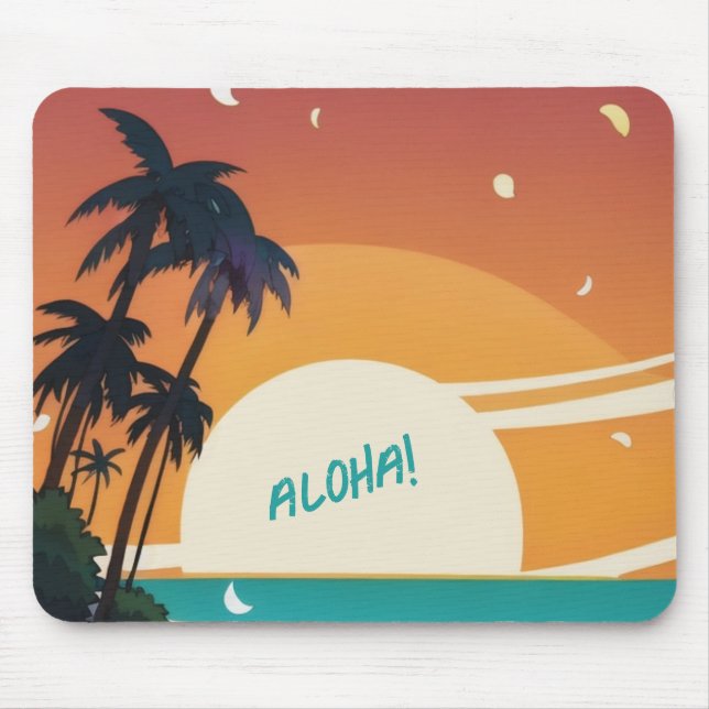 Mousepad Havaiano/Aloha/Tropical/praia (Frente)