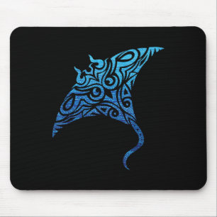 Mousepad Havaiano Manta Ray Tribal Polynésia Tatuagem Pacif