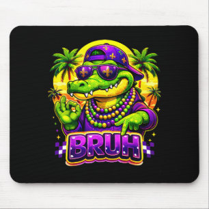 Mousepad Havaiano Tropical Fofão Jacaré Carnaval Bruh