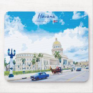 Mousepad Havana, Cuba - Alma Clássica Vintage