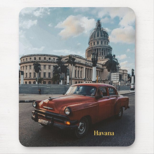 Mousepad Havana Cuba Carro Clássico Antigo  (Frente)