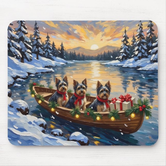 Mousepad Havanese Christmas Boat Holiday (Frente)