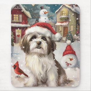 Mousepad Havanese Natal Terra da Maravilha Alegria de Natal