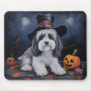 Mousepad Havanese Pumpkins Halloween Scary