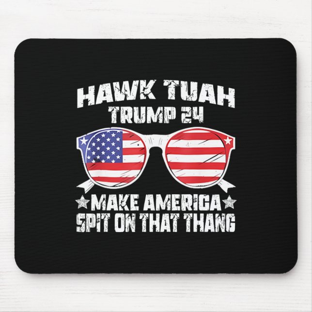 Mousepad Hawk Tuah Funny Viral Humor Meme Girl 24 Tua (Frente)