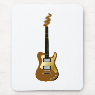 Mousepad Headstock Dourado do fizzle da guitarra elétrica