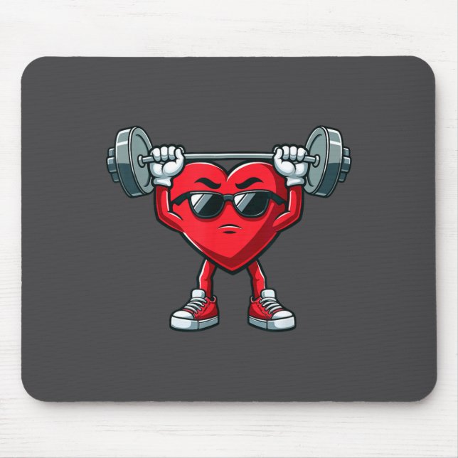 Mousepad Healthy Heart Heart Disease Awareness Weightliftin (Frente)