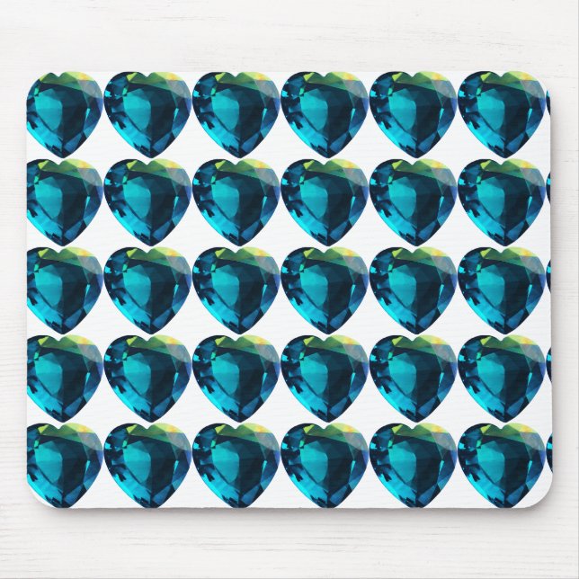 Mousepad Heart Aquamarine, Blue (Frente)