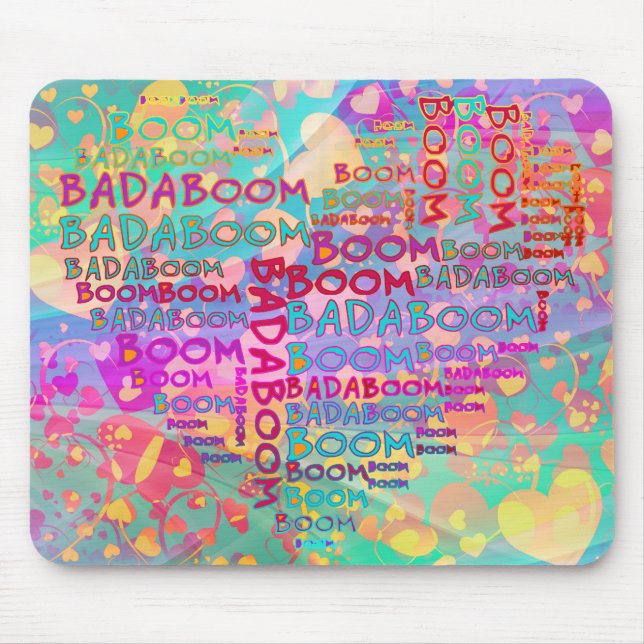 Mousepad Heart Badaboom | padrão cardíaco (Frente)