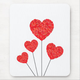 Mousepad Heart Balloons Illustration Design